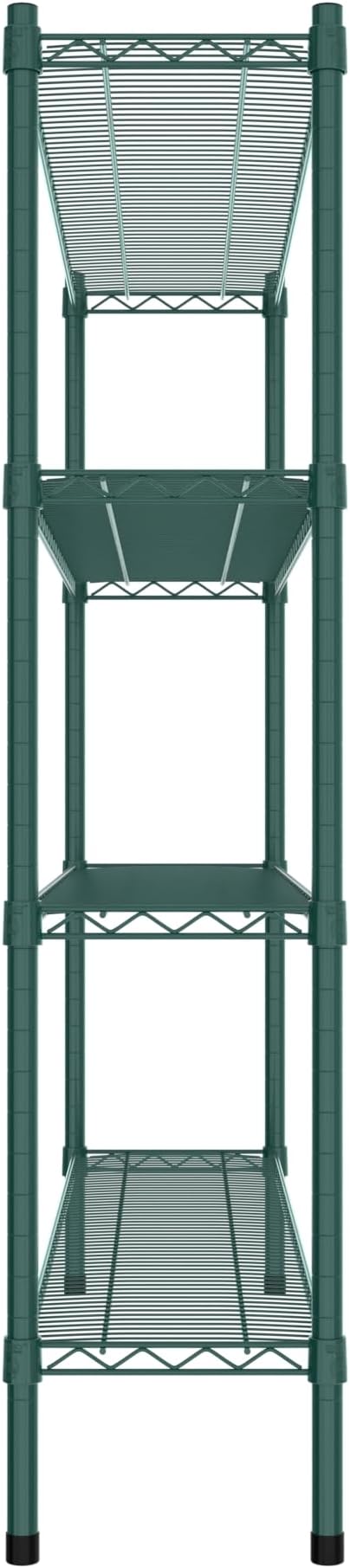 Commercial NSF Listed Green Epoxy Stationary Wire Shelving Kit 12" x 54" x 54", with 4 Shelves Perfect for Warehouse, Walk-in Refrigerator, Freezer, Grocery Store, Restaurant, Dishroom