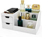 Countertop Perfume & Makeup Organizer - Wooden Rack, Cologne Stand Shelves & Skincare Organizer for Bedroom Dresser, Organizador de Perfumes Estante para Perfumes (Middle, 01) (White, 01)