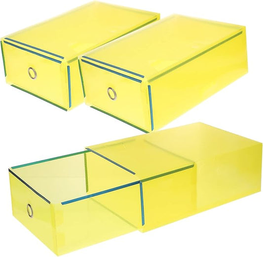 5pcs Shoe Storage Boxes Pull-out Drawer Stackable Women Shoes Organizer