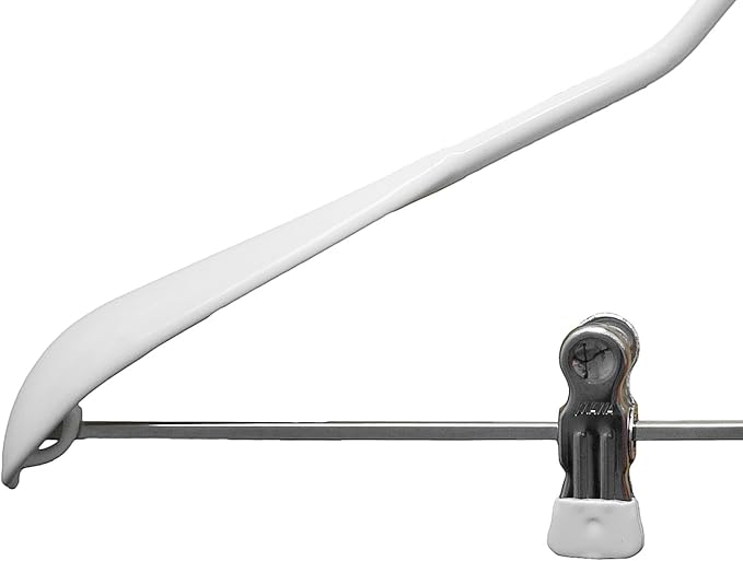 Mawa by Reston Lloyd BodyForm Series Non-Slip Space Saving Clothes Hanger with 2 Clips for Pants or Skirts, Style 42/LK, Set of 5, White