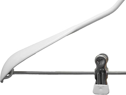 Mawa by Reston Lloyd BodyForm Series Non-Slip Space Saving Clothes Hanger with 2 Clips for Pants or Skirts, Style 42/LK, Set of 5, White