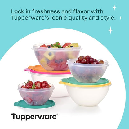 Tupperware Heritage Wonderlier 10 Piece Food Storage Bowl Set in Fauna Colors - Dishwasher Safe & BPA Free - (5 Containers + 5 Lids)