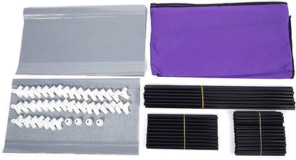 BNSPLY 10-Tier Non-Woven Fabric Shoe Rack, Large Shoe Shelf with Dustproof Cover, 2 side pockets Shoe Storage Cabinet Organizer for Closets, Bedrooms, Garages，Purple