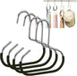 Durable Steel Hangers: Maximize Closet Space with Versatile Storage, Non-Slip Stainless Steel Clothes Rack Organizer for Hats, Ties, Scarves, Clothes (4, Black)