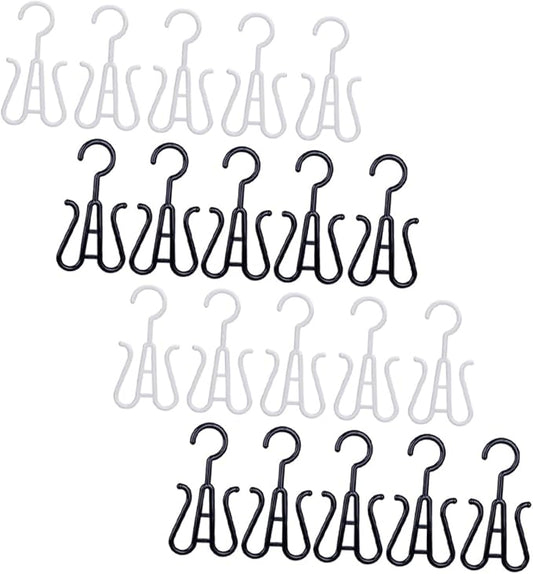 GLEAVI 20pcs Door Shoe Organizer Shoe Hanging Hooks Closet Storage Drying Rack Entryway Storage