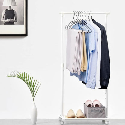 Nature Smile Premium Black Matt Metal Suit Clothes Hanger 10 Pack with a Smooth Beech Wood Pants Bar,Unique Coat Hanger Dress Hanger Shirt Hanger