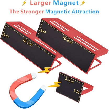 Magnetic Spice Rack For Refrigerator, Space Saving Magnetic Shelf For Fridge Red 4 Pack With Magnetic Paper Towel Holder