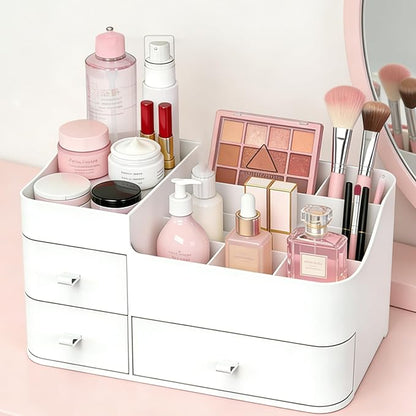 Makeup Organizer Tween Girls Gifts,Large Capacity Bathroom Organizer and Storage with Drawers Trendy Stuff ,Vanity,Bathroom Countertop,Bedroom Storage for Skincare,Cosmetics,Perfume,Brushes,Eyeshadow