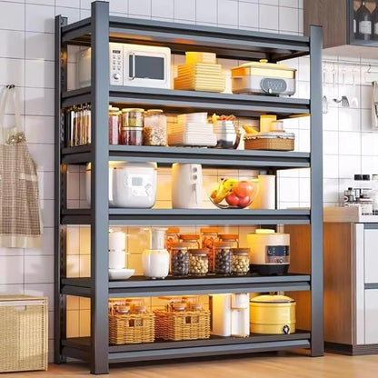 82''H Garage Shelving,3960LBS Heavy Duty Garage Shelving,40"W Industrial Shelving,Adjustable Storage Shelf Unit with Double Layer Posts for Garage,Basement,Warehouse,Commercial,Black 6 Tier
