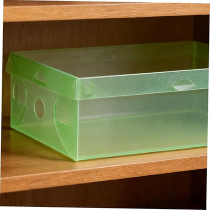 MAGICLULU 7pcs Shoe Storage Organizer Box Household Shoes Storage Box Cardboard Lids Case Sturdy and Stackable Bins for Organizing