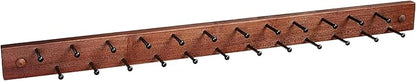 Spectrum Diversified Wooden Closet Wall Mount Storage Rack, 24 Peg Tie, Belt, Scarf and Jewelry Organizer One Coffee