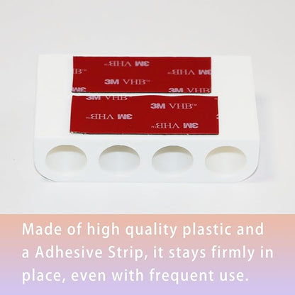 PIAOLGYI Under Desk Lip Balm Holder,Chapstick Holder Holds 4 Standard Tubes of Chapstick(White)