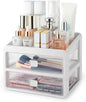 Makeup Organizer for Vanity, Cosmetic Display Cases, Bedroom Bathroom Countertop Desk Cosmetics Organizer for Skin Care, Nail Polish, Eye Shadow, Lotion and Brushes (Clear 3-Layers)