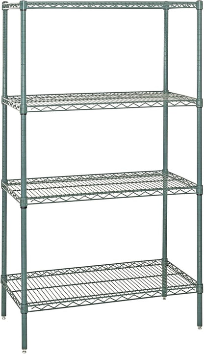 Quantum Storage Systems WR54-3672P Starter Kit Wire Shelves Green Epoxy 4 Shelves 54" H x 72" W x 36" D