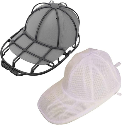 Cap Washer Cage Baseball Cap Shape Protector Hat Washer with Mesh Laundry Bag for Washing Machine Dishwasher Safe 1 Pack (1)