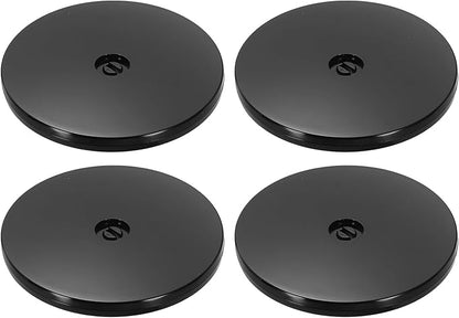 uxcell 4Pack Acrylic Lazy Susan Turntable, 6" Spinner Lazy Susan Turntable Organizer, Acrylic Ball Bearing Rotating Tray for Pantry Spice Rack Decorating, Black