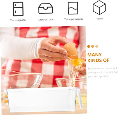 Ciieeo 2pcs Multi-functional Beverage Storage Boxes Pulling Containers for Refrigerator Organization for Beer and Soda Can Dispensing Space-saving and Stylish Food Storage