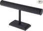 Plymor Black Faux Leather T-Bar Bracelet Display Stand, 12" W x 6.75" H (Pack of 12)
