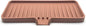 Silicone Soap Dish Tray and Sponge Holder with Drain Chute, Rectangular, Kitchen and Bathroom Sink Organizer (Mocha, 9"x3.5")