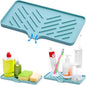 1 Pc Light Green Silicone Sponge Holder - Sink Tray for Soap and Sponge Organization