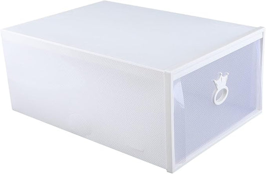 Zerodeko Thickened Transparent Drawer-style Shoe Storage Box Plastic Container for Basketball All Shoe Types Easy to Clean Space-saving Design Frame