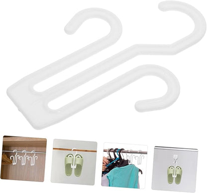 Cabilock 20pcs Plastic Shoe Hangers Modern Slippers Storage Hanging Shoe Organizer
