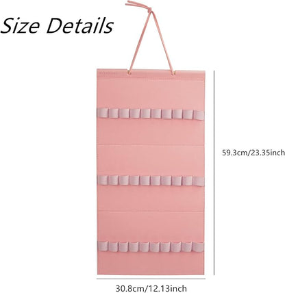 Hanging Headband Holder for Girls, Felt Headband Organizer Storage Holder - Pink