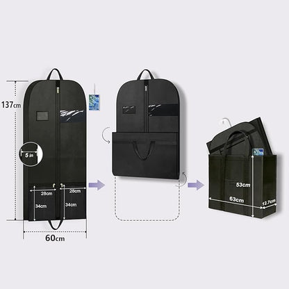 54" Garment Bags for Closet Storage and Travel, Gusseted Hanging Garment Bags for Men Women with Pockets Handles and Zipper, Suit Cover Bags for Clothes, Suits, Tuxedos, Dress, Shirts, Coats, Jackets