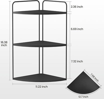 Forest Angle Bathroom Counter Organizer,Countertop Organizer,Vanity Organizers,Bathroom Storage,Bathroom Sink Caddy,Counter Shelf,Corner Counter,Corner Shelves(Black)