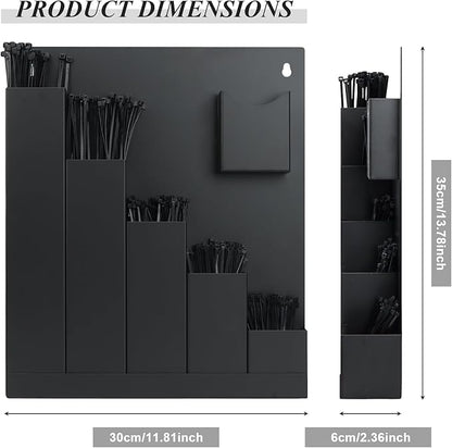 Cable Tie Holder, Cable Tie Organizer Fits Various Lengths of Zip Ties, Zip Tie Holder for Workshop, Shed, Garage, Home