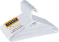 Heavy Duty White Hangers Tubular Plastic Hangers, Set of 24 (Heavy Duty)