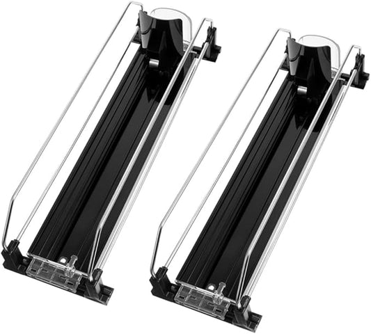 2pcs Automatic Pusher Drink Dispensers Refrigerator Soda Can Organizer Smooth Polished Surface Practical Beverage Organizer for Bottles and Cans
