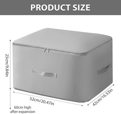 Generic Ultra Space Saving Self Compression Organizer, Heavy Duty Moving Bags, Storage Tote for Space Saving, Self Compression Moving Organizer Bag for Comforters, Bedding, Clothes (Grey, X-Large)