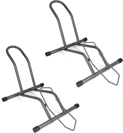 Bike Floor Stand for Mountain MTB & Road Bicycles 23c-4.0 inch Wide Tire 20-29 inch Tire Indoor Outdoor Bike Rack Bicycle Floor Stand (Gray(2 Pack))