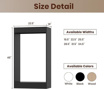 ROOMTEC 22.5" Double Hanging Closet Unit, Modular Closet System with Hanging Rod, Wardrobe Organizer for Bedroom or Walk-in Closet, Wall Mounted, Customizable Clothes Storage Unit, Black