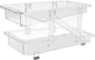 Soda Can Dispenser for Refrigerator, 2 Layer Expandable Automatic Rolling Beverage Dispenser Beer Can Holder, Rolling Soda Can Organizer for Refrigerator Pantry Freezer (Clear