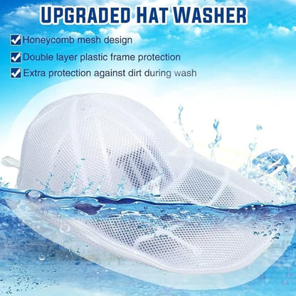 Hat Washer Cage Hats Cleaner, Hat Washer for baseball caps for Washing Machine with Mesh Bags Cleaning Protector Cage
