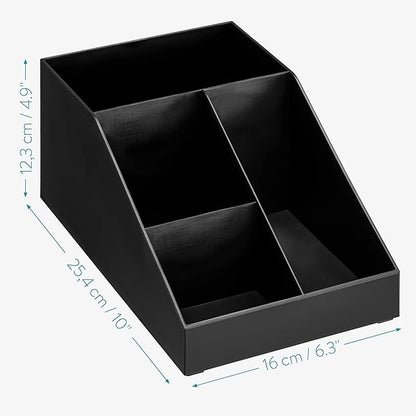 Navaris Coffee Station Organizer - 4 Compartment Coffee Bar for Office & Kitchen Countertop Organization