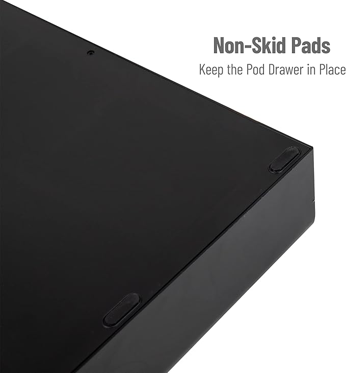Mind Reader Single Serve Coffee Pod Drawer, 36 Pod Capacity, Countertop Organizer, Breakroom, 12.75"L x 13"W x 3"H, Black (Pack of 6)