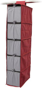 Covermates Keepsakes Hanging Shoe Organizer Set – Heavy Duty Closet Shelves for Shoes, Sweaters, and Accessories – Includes Trays with Dividers – Vertical Wardrobe Storage, Scarlett Red