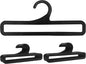 50 Packs Tea Towel Hanger Display, 7.7" Long Black Multifunctional Plastic Hangers Storage Racks Suitable for Hanging Legging Storing Scarf Clothes Sock Retail Wardrobe Ties Shawls Rings Belts Scarves