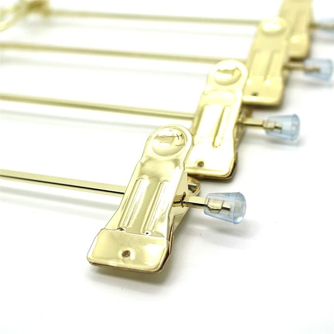 30Pack KOOBAY 13.7" Gold Metal Heavy Duty Clips Pants Hangers Trousers with Swivel Hook