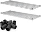 2 Pack Chrome Additional Wire Shelf for 18" x 48" Shelving Units, Replacement Shelves for Wire Rack
