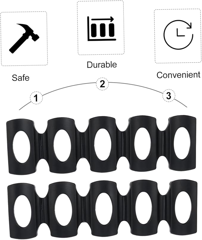 2 Pack Black Silicone Beer Pad Can Stacker Mat Bottle Stacking Mat for Home Office Bar Party