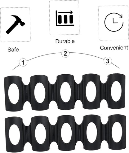 2 Pack Black Silicone Beer Pad Can Stacker Mat Bottle Stacking Mat for Home Office Bar Party