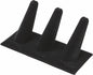 Plymor Black Velvet Ring Finger Display, Three on Rectangular Base, 4.875" W x 2.25" D x 2" H