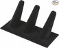 Plymor Black Velvet Ring Finger Display, Three on Rectangular Base, 4.875" W x 2.25" D x 2" H (Pack of 12)