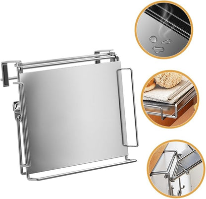 PRETYZOOM Over the Door Cabinet Organizer Rack Foldable Kitchen Shelf for Bathroom Home Storage Strong Load Bearing Hanging Shelf Space Saving Design