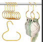 Belt Hanger for Closet, Great Space Saving Belt Hanger, Durable and Sturdy Steel Material, Smooth & Burr-Free Surface, Easy to Use, Multipurpose Closet Hangers for Storing Ties, Scarfs, Hats, 6 Pack