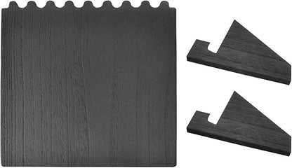 Ikee Design Set of 2 Wood Necklace Jewelry Display Stand for 8 Necklaces, Necklace Display Holder Organizer, Black Color